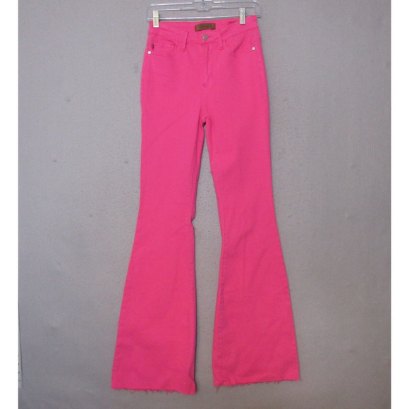 Judy Blue Denim - Judy Blue Jeans 3 26 Pink "She Gone Country" Western Flare Barbie Core Boho
